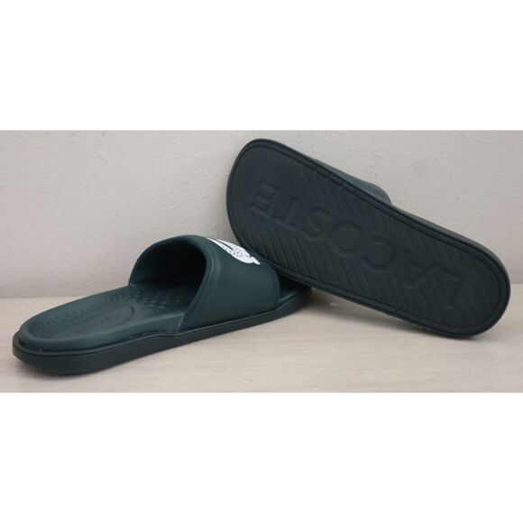 Lacoste 0922-1-CMA Men's Sz 12 Dark Green/White Croco Dualiste Slides Sandals - Picture 4 of 12